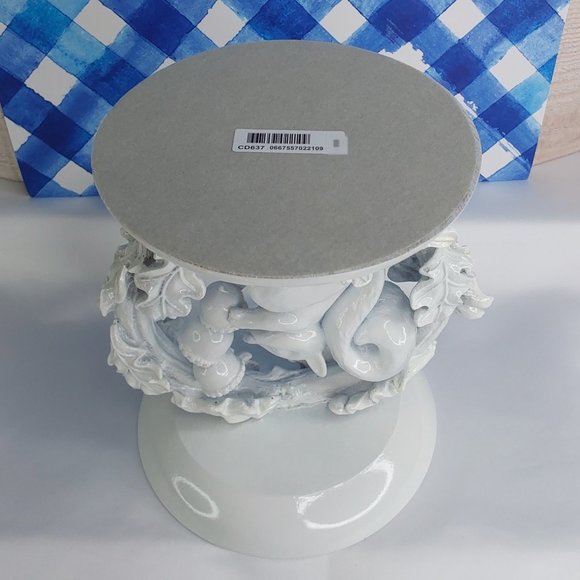 'BATH & BODY WORKS' CERAMIC PEDESTAL 'WOODLAND CREATURES' 3~WICK CANDLE STAND - Picture 8 of 15